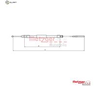 METZGER 10.4136 Handbrake cable