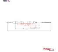 CABLE PULL PARKING BRAKE 10.4155 FOR BMW Z3/Roadster/E36 M43B18 1.8L M43B19 1.9L