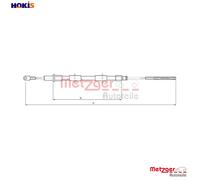 CABLE PULL PARKING BRAKE 10.4155 FOR BMW Z3/Roadster/E36 M43B18 1.8L M43B19 1.9L