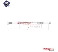 CABLE PULL PARKING BRAKE 10.4744 FOR PEUGEOT EXPERT/Van/TEPEE/Platform/Chassis