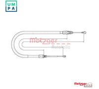 METZGER 10.6224 Handbrake cable