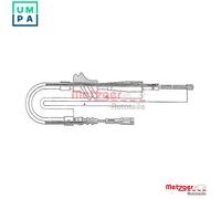 CABLE PULL PARKING BRAKE 10.7501 FOR AUDI EP 1.3L CY/JK/CR/YZ/YP 1.6L PV 1.8L 90