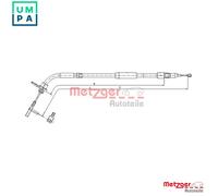 METZGER 10.9334 Handbrake cable