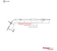 METZGER 10.9334 Handbrake cable