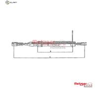 METZGER 10.943 Handbrake cable