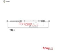 CABLE PULL PARKING BRAKE 11.6598 FOR RENAULT CLIO/II/Mk/MIO LUTECIA 1.5L 4cyl