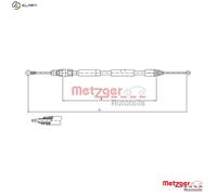 METZGER 11.6807 Handbrake cable