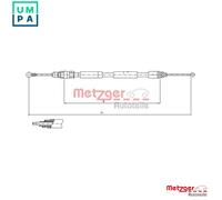 METZGER 11.6807 Handbrake cable
