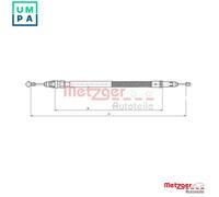 METZGER 12.0744 Handbrake cable
