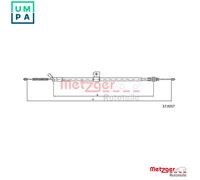 CABLE PULL PARKING BRAKE 17.0317 FOR NISSAN MR16DDT 1.6L K9K636/646/410 1.5L