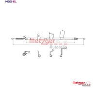 METZGER 17.0325 Hand brake cable