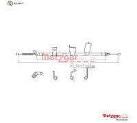 CABLE PULL PARKING BRAKE 17.0325 FOR NISSAN DUALIS QASHQAI/+2 K9K282/292 1.5L