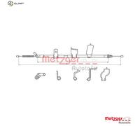 METZGER 17.0327 Hand brake cable
