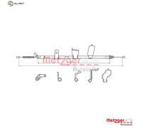METZGER 17.0327 Hand brake cable