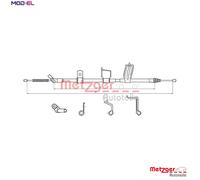 CABLE PULL PARKING BRAKE 17.0330 FOR NISSAN M9R 2.0L 4cyl X-TRAIL