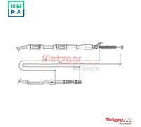 METZGER 17.1446 Handbrake cable