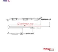 METZGER 17.1446 Handbrake cable
