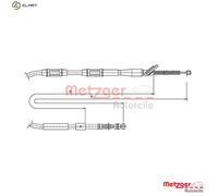 CABLE PULL PARKING BRAKE 17.1446 FOR TOYOTA COROLLA/Compact/Liftback/SECCA 1.8L
