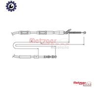 METZGER 17.1446 Handbrake cable
