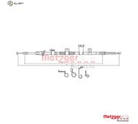 CABLE PULL PARKING BRAKE 17.2300 FOR CITROEN NKZ /4A92 1.6L 4cyl C4 AIRCROSS