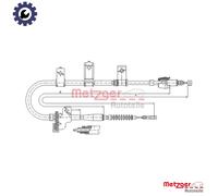 METZGER 17.6020 Handbrake cable