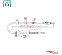 METZGER 17.6020 Handbrake cable