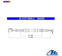 ATE 24.3727-0006.2 Handbrake cable