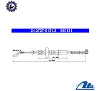 ATE 24.3727-0131.2 Hand brake cable