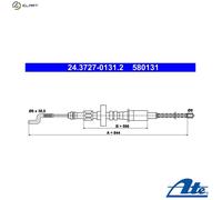 ATE 24.3727-0131.2 Hand brake cable