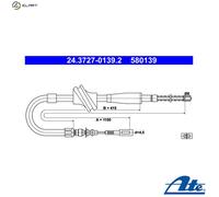 ATE 24.3727-0139.2 Handbrake cable