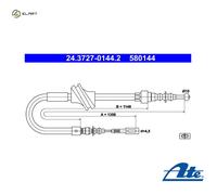 Parking Brake Cable ATE Fits AUDI 80 90 Cabriolet Coupe 8B 8G B3 B4 893609722F