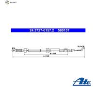 ATE 24.3727-0157.2 Handbrake cable