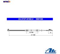 ATE 24.3727-0160.2 Handbrake cable