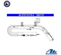ATE 24.3727-0170.2 Handbrake cable