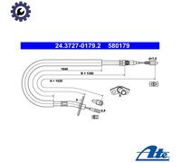 2x ✅Fits ATE 24.3727-0179.2 Cable Pull, parking brake 24.3727-0179.2 ⭐UK Seller⭐