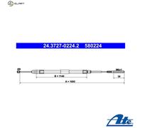 ATE 24.3727-0224.2 Handbrake cable