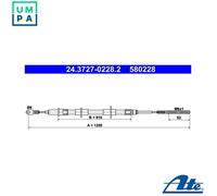 Parking Brake Cable ATE Fits BMW Z3 E36 34411163084