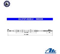 Parking Brake Cable ATE Fits BMW Z3 E36 34411163084