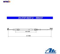 ATE 24.3727-0237.2 Handbrake cable