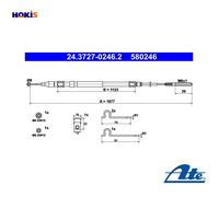 Fits ATE 24.3727-0246.2 Cable, parking brake UK Stock