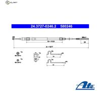 Fits ATE 24.3727-0246.2 Cable, parking brake UK Stock