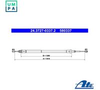 CABLE PULL PARKING BRAKE 24.3727-0337.2 FOR CITROEN XSARA/Van/Break KFW 1.4L