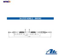 ATE 24.3727-0362.2 Handbrake cable