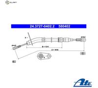 ATE 24.3727-0402.2 Handbrake cable