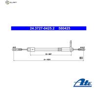 ATE 24.3727-0425.2 Handbrake cable