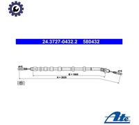 ATE 24.3727-0432.2 Handbrake cable