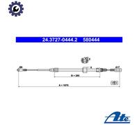 ATE 24.3727-0444.2 Handbrake cable