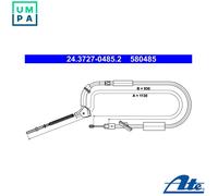 CABLE PULL PARKING BRAKE 24.3727-0485.2 FOR MERCEDES-BENZ M266.980/960 2.0L 4cyl