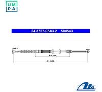 ATE 24.3727-0543.2 Handbrake cable