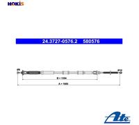 ATE 24.3727-0576.2 Hand brake cable